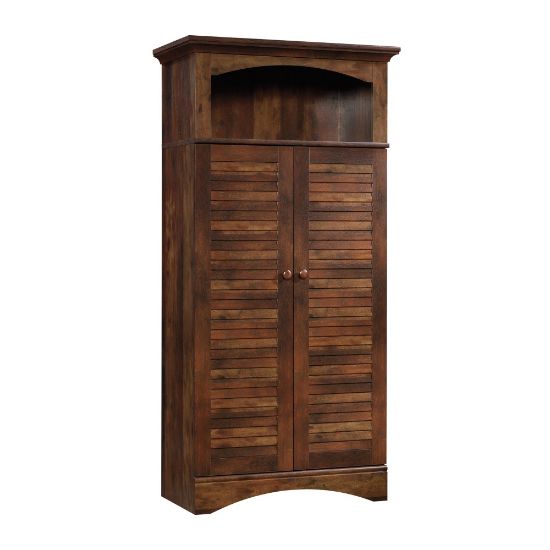 Picture of Sauder Harbor View Storage Cabinet, 3 Shelves, Curado Cherry