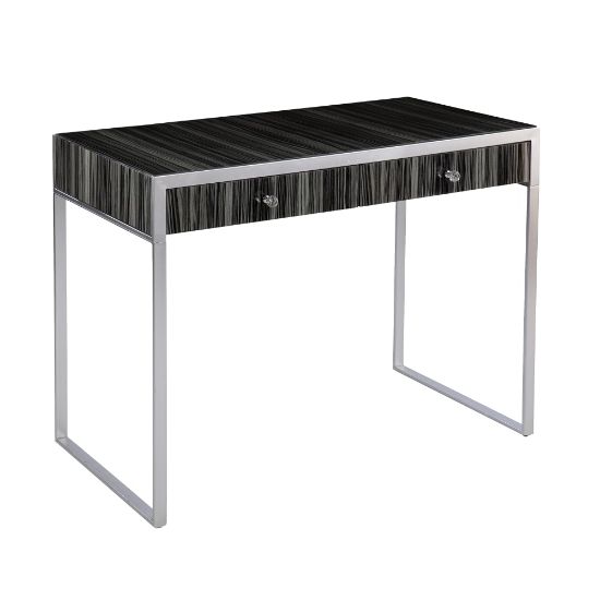 Picture of SEI Furniture Harpsden 42inW Writing Desk, Silver/Black