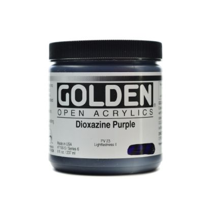 Picture of Golden OPEN Acrylic Paint, 8 Oz Jar, Dioxazine Purple