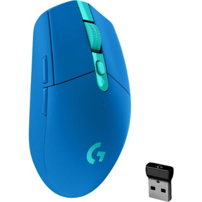 Picture of Logitech G305 LIGHTSPEED Wireless Gaming Mouse - Travel Mouse - Optical - Wireless - Radio Frequency - 2.40 GHz - Blue - 12000 dpi - 6 Button(s)