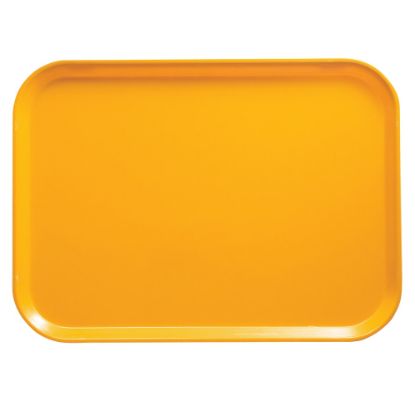 Picture of Cambro Camtray Rectangular Serving Trays, 14in x 18in, Mustard, Pack Of 12 Trays