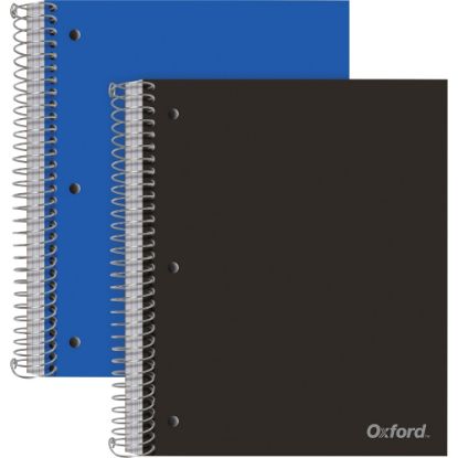 Picture of Oxford Wirebound Poly Notebooks, 8 1/2in x 10 1/2in, 3 Subject, Wide Ruled, 150 Sheets, Assorted Colors, Pack Of 2