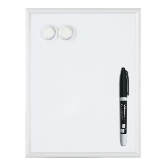 Picture of Office Depot Brand Mini Magnetic Dry-Erase Whiteboard, 11in x 14in, Aluminum Frame With Silver Finish