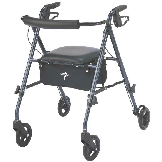 Picture of Medline Guardian Ultralight Rollator, 6in Wheels, Smoky Blue