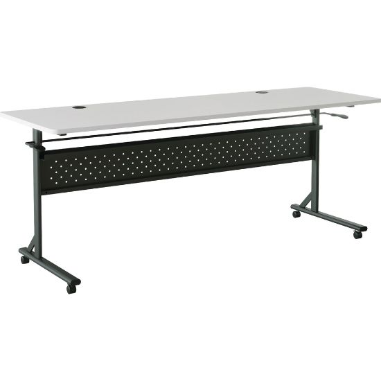 Picture of Lorell Shift 2.0 Flip & Nesting Mobile Table, 29-1/2inH x 72inW x 24inD, Gray/Black