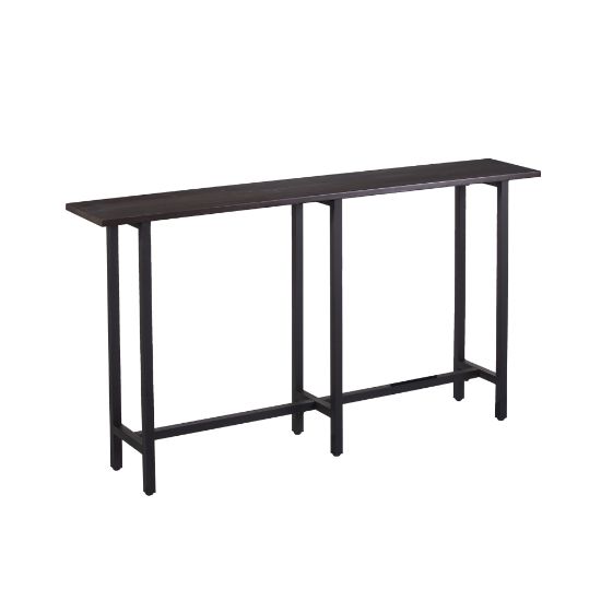 Picture of SEI Furniture Hendry Console Table, 30inH x 54inW x 10inD, Espresso/Matte Black