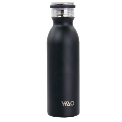 Picture of Gibson WAO Stainless-Steel Insulated Thermal Bottle With Lid, 20 Oz, Matte Black