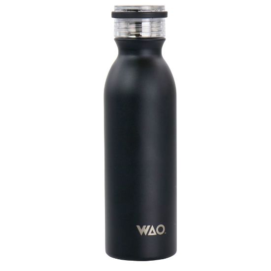 Picture of Gibson WAO Stainless-Steel Insulated Thermal Bottle With Lid, 20 Oz, Matte Black