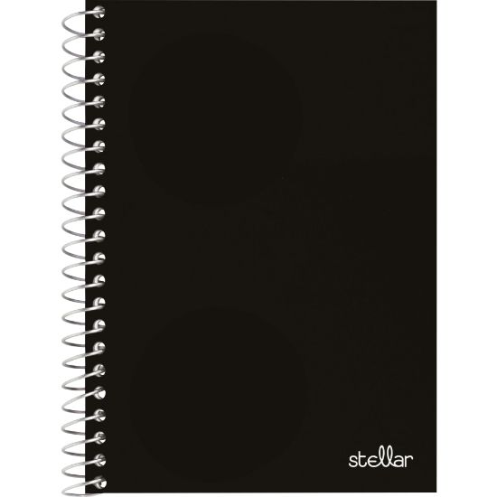 Picture of Office Depot Brand Stellar Poly Notebook, 4-1/2in x 7in, 1 Subject, College Ruled, 100 Sheets, Black