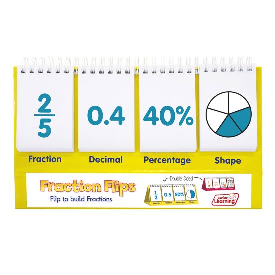 Picture of Junior Learning Fractions Flips, Multicolor, Grades 2 - 3