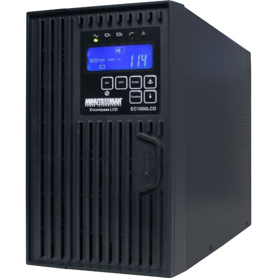 Picture of Minuteman 1000 VA On-line Tower UPS with 6 0utlets - Tower - 2 Minute Stand-by - 120 V AC Input - 110 V AC, 120 V AC, 127 V AC Output - Serial Port - 6 x NEMA 5-15R