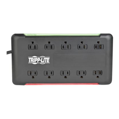 Picture of Tripp Lite 10-Outlet Surge Protector Power Strip 6ft Cord 2880 Joules Black - Surge protector - 15 A - AC 120 V - 1800 Watt - output connectors: 10 - 6.6 ft cord - black