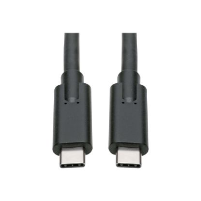 Picture of Tripp Lite USB Type C to USB C Cable USB 3.1 5A Rating 100W 5 Gbps M/M 6ft, Black