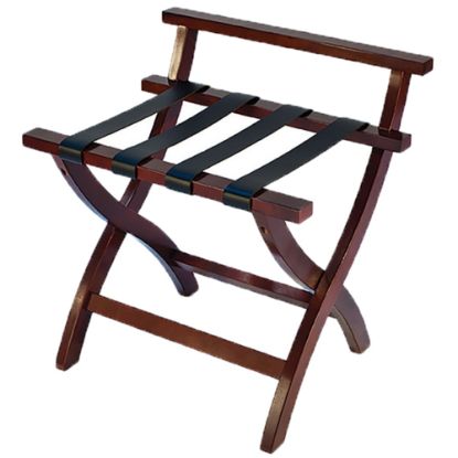 Picture of CSL Premier Wood High-Back Luggage Rack, 24inH x 23inW x 19inD, Mahogany, Pack Of 3 Racks