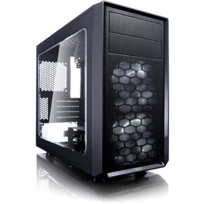 Picture of Fractal Design Focus G Computer Case with Side Window - Mid-tower - Black - 5 x Bay - 2 x 4.72in x Fan(s) Installed - ATX, Micro ATX, ITX Motherboard Supported - 6 x Fan(s) Supported - 2 x External 5.25in Bay