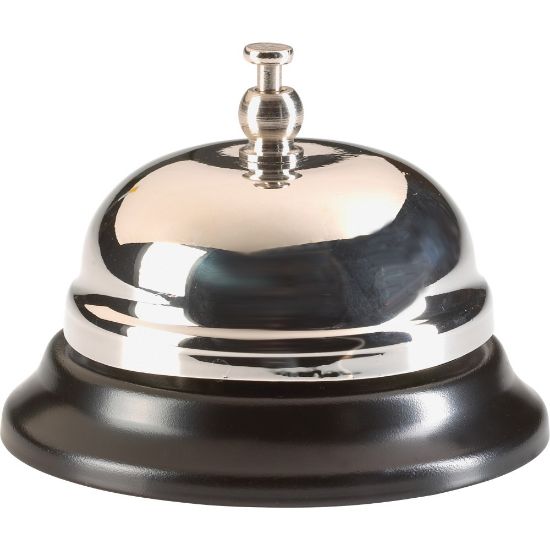 Picture of Sparco Nickel-Plated Chromed Steel Call Bell, Silver/Black