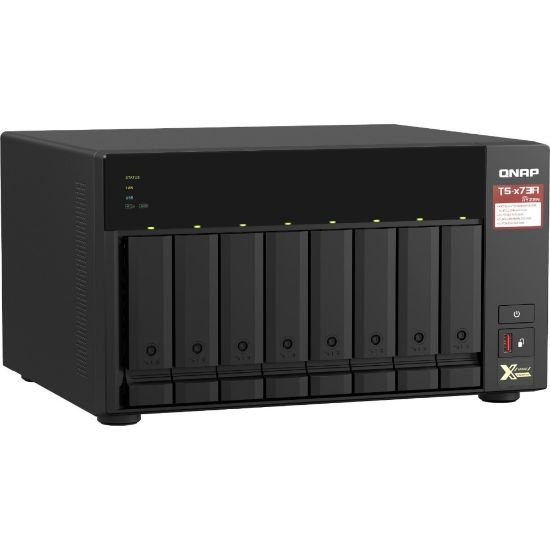 Picture of QNAP TS-873A-8G NAS Storage System - AMD Ryzen V1500B Quad-core 2.20 GHz - 8 x HDD Supported - 0 x HDD Installed - 8 x SSD Supported - 0 x SSD Installed - 8 GB RAM DDR4 SDRAM - Serial ATA/600 Controller - 8 x Total Bays