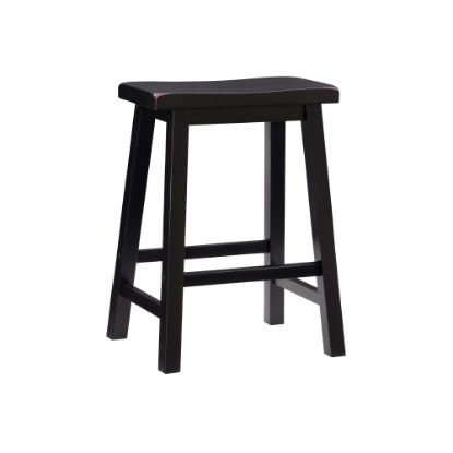 Picture of Powell Saddle Counter Stool, Antique Black