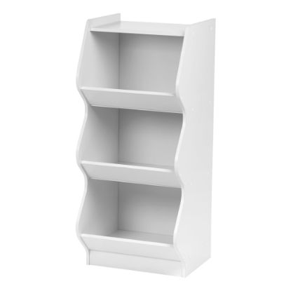 Picture of IRIS 38inH 3-Tier Storage Organizer-Shelf With Footboard, White