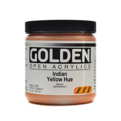 Picture of Golden OPEN Acrylic Paint, 8 Oz Jar, Indian Yellow Hue