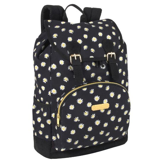 Picture of Jessica Simpson Daisy Drawstring Travel Backpack With 15in Laptop Pocket, Black