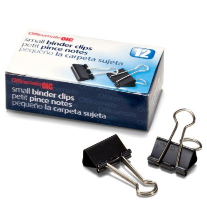 Picture of OIC Binder Clips, Small, 3/4in, Black, Box Of 12