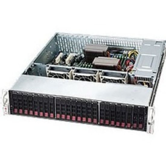 Picture of Supermicro SuperChassis 216BE1C-R920LPB - Rack-mountable - Black - 2U - 3 x 3.15in x Fan(s) Installed - 2 x 920 W - Power Supply Installed - ATX, EATX Motherboard Supported - 8 x Fan(s) Supported