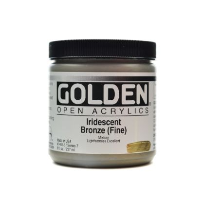 Picture of Golden OPEN Acrylic Paint, 8 Oz Jar, Iridescent Bronze (Fine)