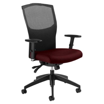 Picture of Global Alero Mid-Back Tilter Chair, Red Rose/Black