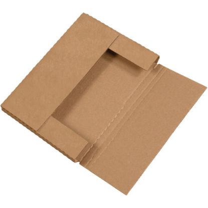 Picture of Partners Brand Multi-Depth Easy-Fold Mailers, 12 1/8in x 9 1/8in x 1in, Kraft, Pack Of 50