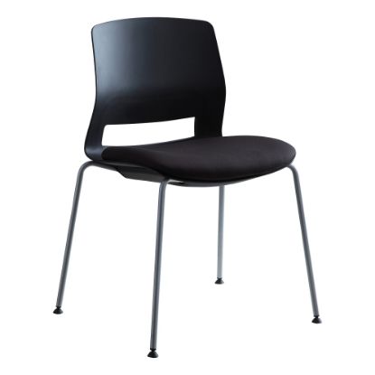 Picture of Lorell Arctic Series Stacking Chairs, Black, Set Of 2