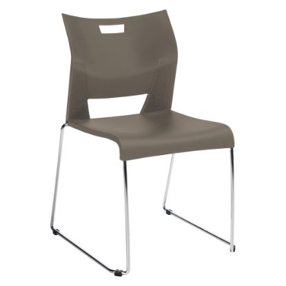 Picture of Global Duet Stacking Chair, 33 1/4inH x 20 1/2inW x 23inD, Latte Beige/Chrome