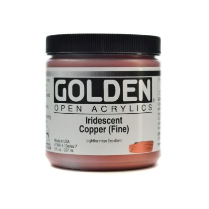 Picture of Golden OPEN Acrylic Paint, 8 Oz Jar, Iridescent Copper (Fine)