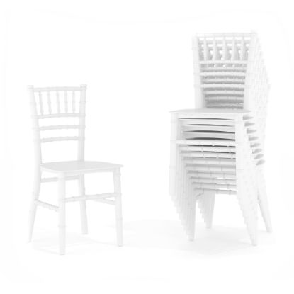 Picture of Flash Furniture Childs Party And Event Chiavari Chairs, White, Pack Of 10 Chairs