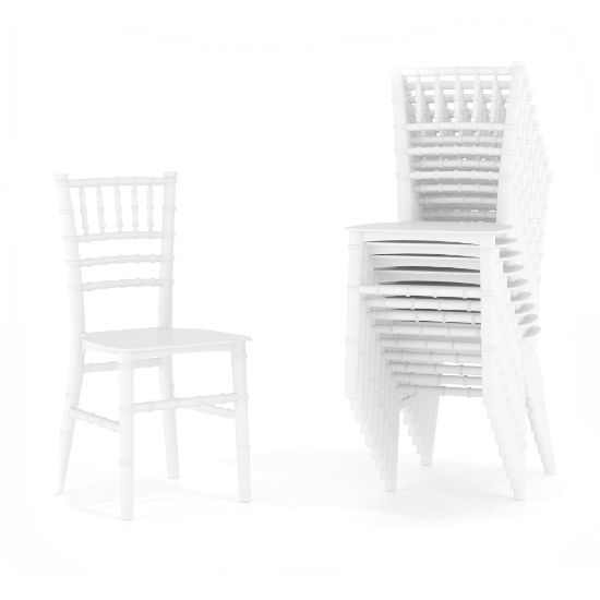 Picture of Flash Furniture Childs Party And Event Chiavari Chairs, White, Pack Of 10 Chairs