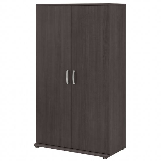 Picture of Bush Business Furniture Universal Tall Storage Cabinet With Doors And Shelves, Storm Gray, Standard Delivery