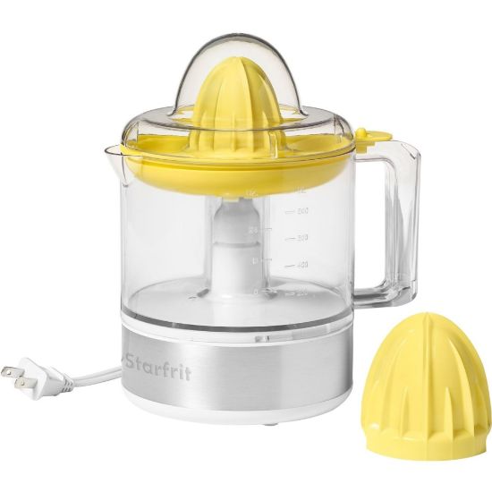 Picture of Starfrit 30W Electric Citrus Juicer, 27.05 Fl Oz, White/Yellow