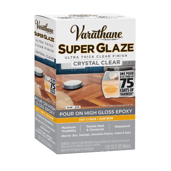 Picture of Varathane Super Glaze, 32 Oz, Crystal Clear Gloss, Pack Of 3 Boxes