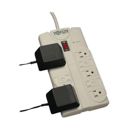 Picture of Tripp Lite Protect It! Surge Protector, 8 Outlets, 8 ft. Cord, 1440 Joules, Light Gray