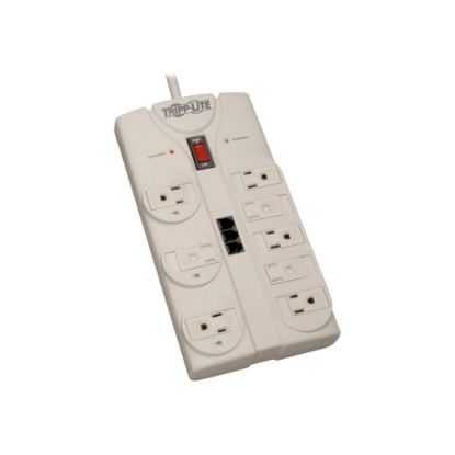 Picture of Tripp Lite Surge Protector Power Strip 120V 5-15R 8 Outlet RJ11 8ft Cord 2160 Joule - Surge protector - 15 A - AC 120 V - output connectors: 8 - attractive gray