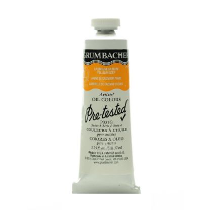 Picture of Grumbacher P031 Pre-Tested Artists Oil Colors, 1.25 Oz, Cadmium Barium Yellow Deep