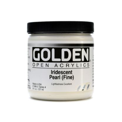 Picture of Golden OPEN Acrylic Paint, 8 Oz Jar, Iridescent Pearl (Fine)