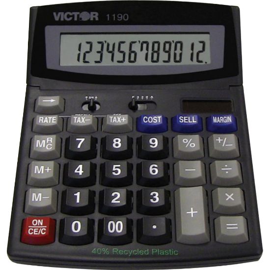 Picture of Victor 1190 Desktop Display Calculator, Black