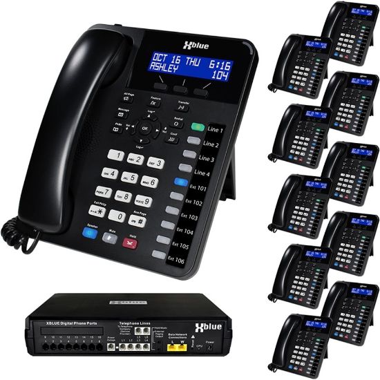 Picture of XBLUE X16 Plus Phone System Bundle With 11 XD10 Phones