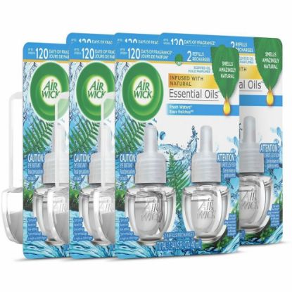 Picture of Air Wick Scented Oil Warmer Refills, 0.67 Oz, Fresh Waters, 2 Refills Per Pack, Carton Of 6 Packs