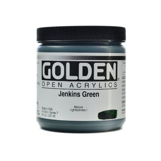 Picture of Golden OPEN Acrylic Paint, 8 Oz Jar, Jenkins Green