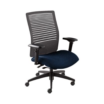 Picture of Global Loover Weight-Sensing Synchro Chair, Mid-Back, 39inH x 25 1/2inW x 24inD, Blue Bayou/Black