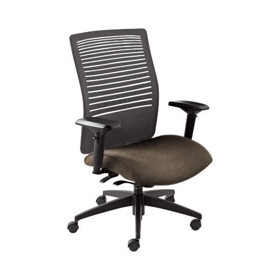 Picture of Global Loover Weight-Sensing Synchro Chair, Mid-Back, 39inH x 25 1/2inW x 24inD, Earth/Black