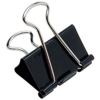 Picture of Binder Clips, 1 1/4in, 5/8in Capacity, Black/Silver, Box Of 12 (AbilityOne 7510-00-223-6807)