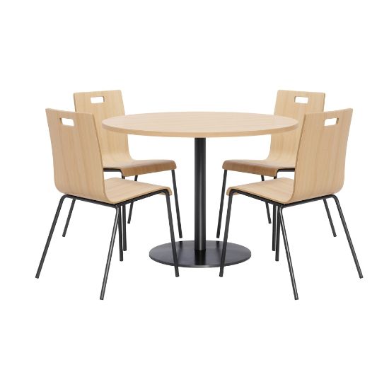 Picture of KFI Studios Proof Dining Table Set With Jive Dining Chairs, Natural/Black